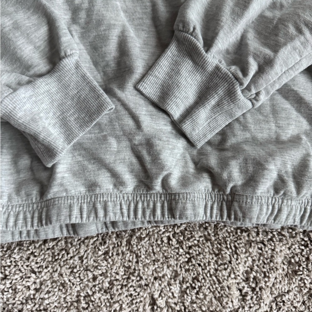 Womens Z by Zella 3/4 sleeve zip sweatshirt pullover gray size medium - Picture 6 of 8